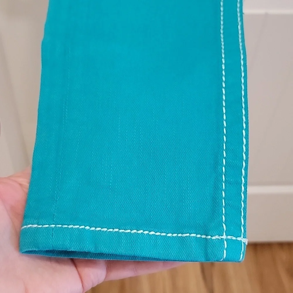 Miss Me Teal Skinny Low Rise Jeans Size 26 - Picture 10 of 11